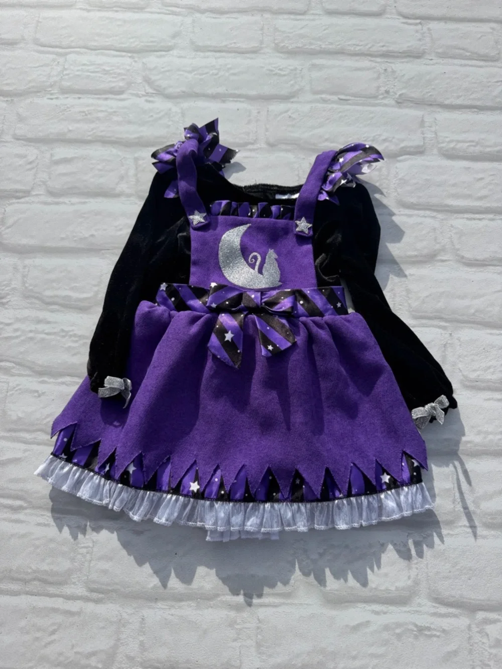 Spirit Purple and Black Moonlit Witch Pinafore Dress - Picture 1 of 7